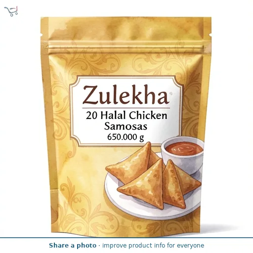 Zulekha 20 Halal Chicken Samosas 650g