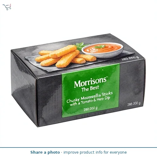 Morrisons The Best Chunky Mozzarella Sticks with a Tomato & Herb Dip 280g
