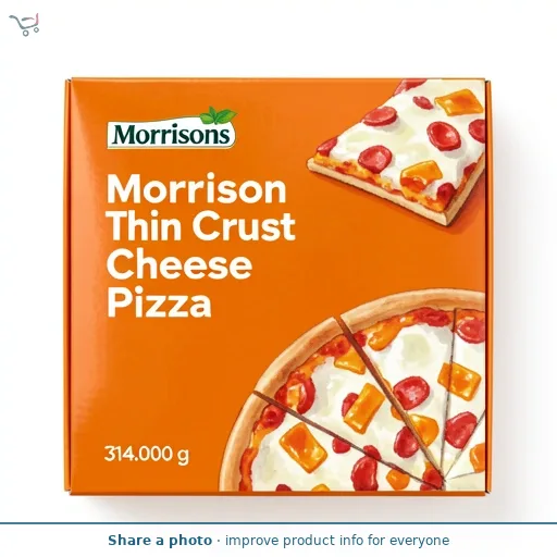 Morrison Thin Crust Cheese Pizza 314g