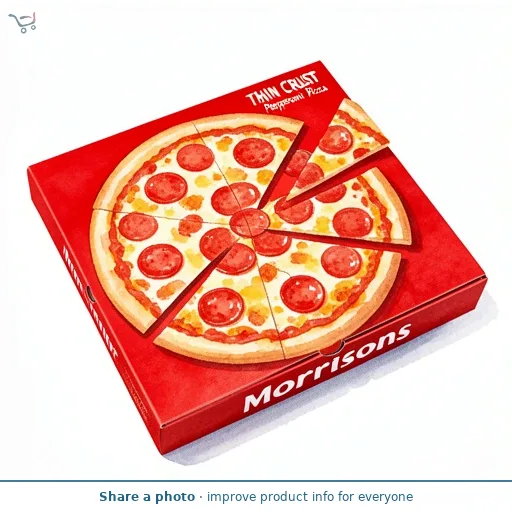 Morrisons Thin Crust Pepperoni Pizza