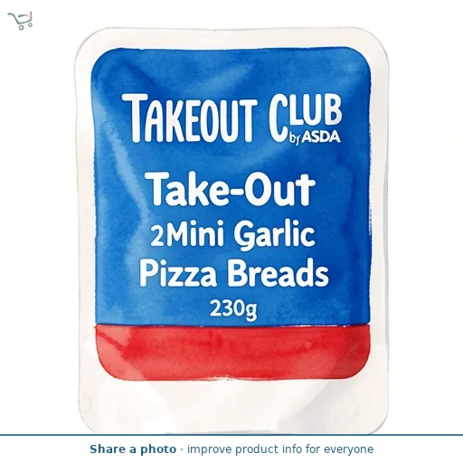 Takeout Club by ASDA Take-Out ASDA 2 Mini Garlic Pizza Breads 230g
