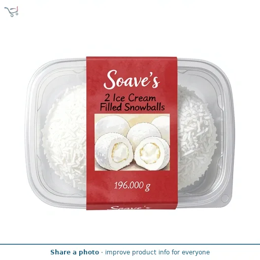 Soave's 2 Ice Cream Filled Snowballs