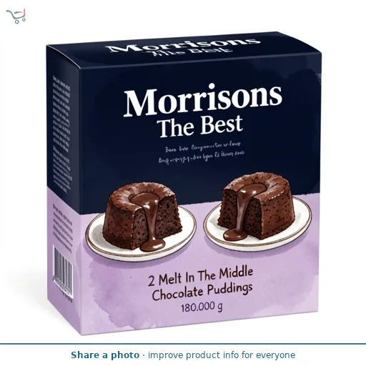 Morrisons The Best 2 Melt In The Middle Chocolate Puddings