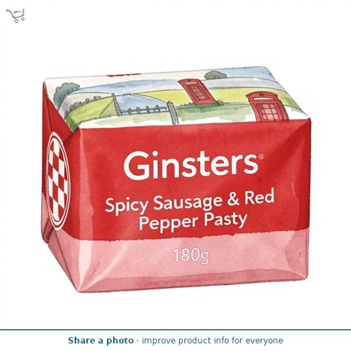 Ginsters Spicy Sausage And Red Pepper Pasty   180g