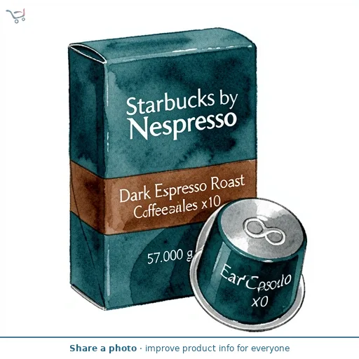 Starbucks by Nespresso Dark Espresso Roast Coffee Capsules x10