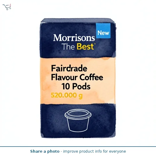 Morrisons The Best Fairtrade Vanilla Flavour Coffee Pods 10 Pods