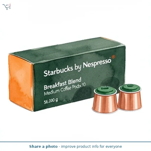 Starbucks by Nespresso Breakfast Blend Medium Coffee Pods x10