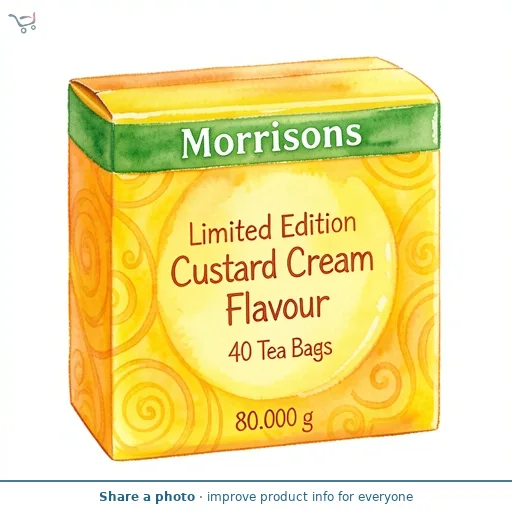 Morrisons Limited Edition Custard Cream Flavour 40 Tea Bags 80g