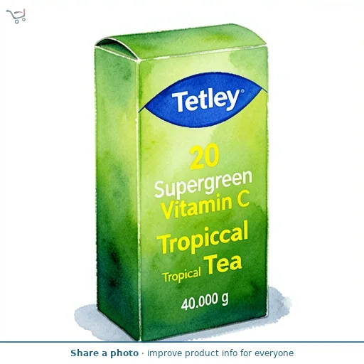 Tetley 20 Supergreen Vitamin C Tropical Tea
