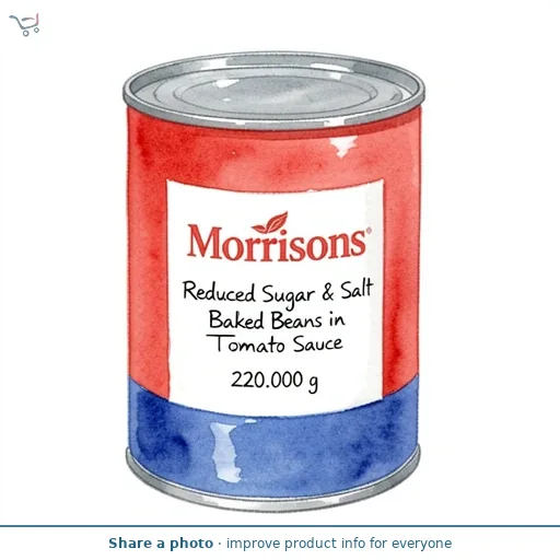 Morrisons Reduced Sugar & Salt Baked Beans in Tomato Sauce 220g