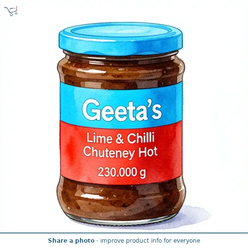 Geeta's Lime & Chilli Chutney Hot 230g