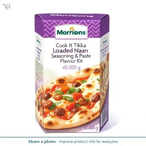 Morrisons Cook It Tikka Loaded Naan Seasoning & Paste Flavour Kit 40g
