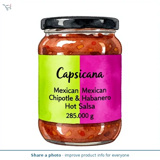 Capsicana Mexican Chipotle & Habanero Hot Salsa 285g