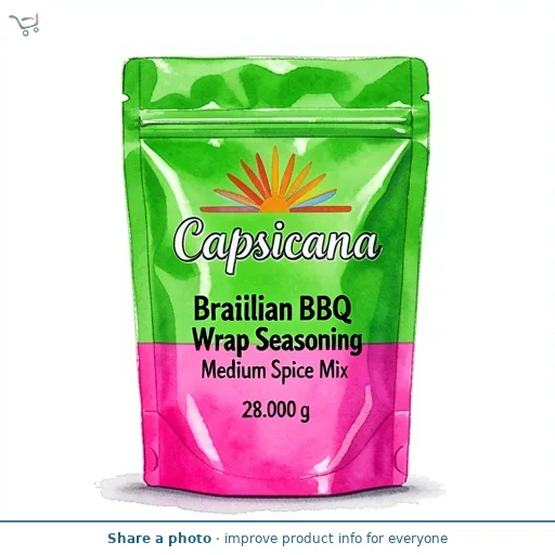 Capsicana Brazilian BBQ Wrap Seasoning Medium Spice Mix 28g