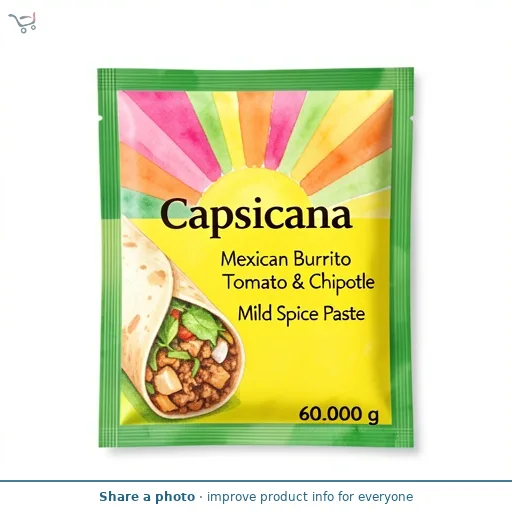 Capsicana Mexican Burrito Tomato & Chipotle Mild Spice Paste 60g