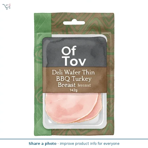 Of Tov Deli Wafer Thin BBQ Turkey Breast 142g