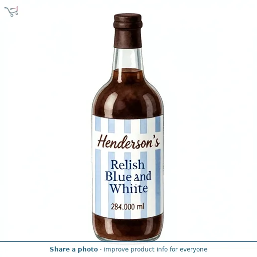 Henderson's Relish Blue And White 284ml