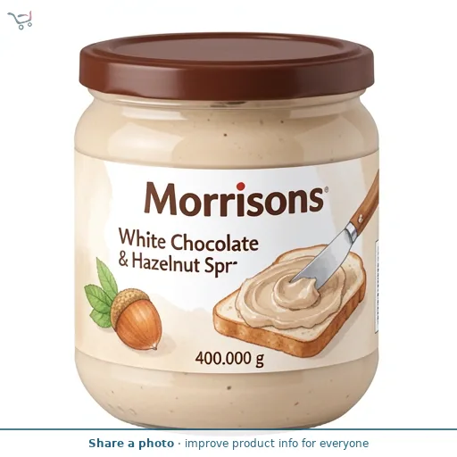 Morrisons White Chocolate & Hazelnut Spread 