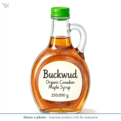 Buckwud Organic Canadian Maple Syrup   250g