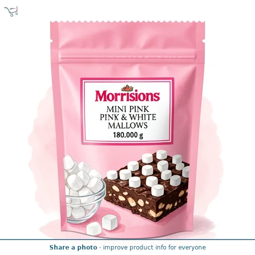 Morrisons Mini Pink & White Mallows 180g