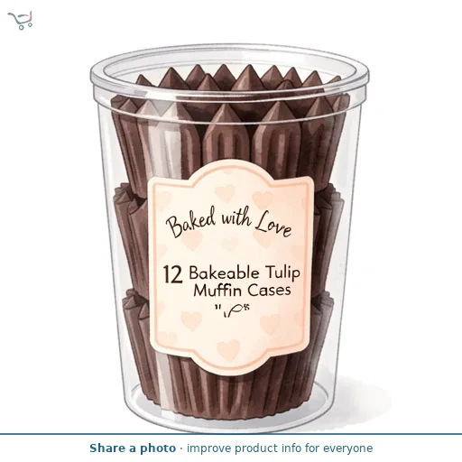 Baked with Love 12 Bakeable Tulip Muffin Cases