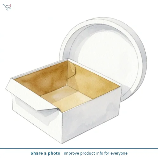 Morrisons round 10" cake drum, 12mm thick. With a white square 12" box