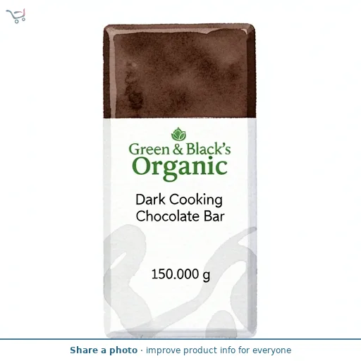 Green & Black's Organic Dark Cooking Chocolate Bar 150g