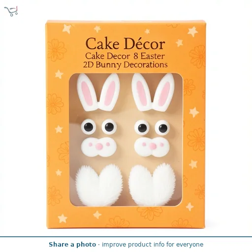 Cake Decor 8 Easter 2D Bunny Decorations