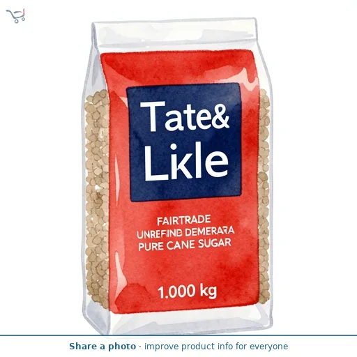 Tate & Lyle Fairtrade Unrefined Demerara Pure Cane Sugar 1kg