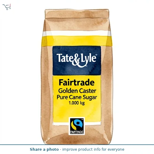Tate & Lyle Fairtrade Golden Caster Pure Cane Sugar 1kg