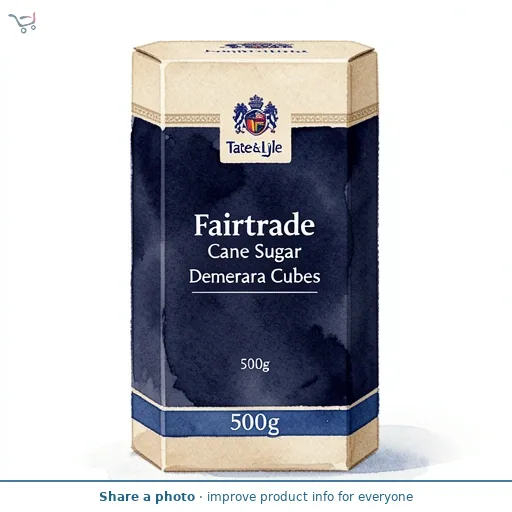 Tate & Lyle Fairtrade Cane Sugar Demerara Cubes 500g