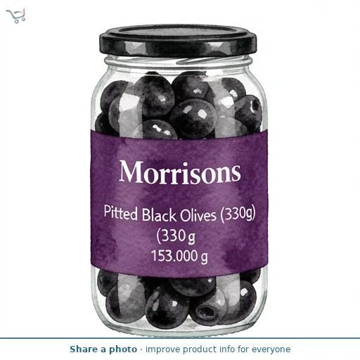 Morrisons Pitted Black Olives (330g)
