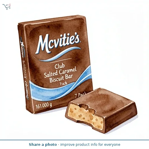McVitie's Club Salted Caramel Biscuit Bar 7 Pack