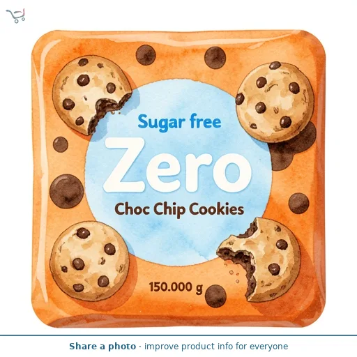 Zero Sugar Free Choc Chip Cookies 