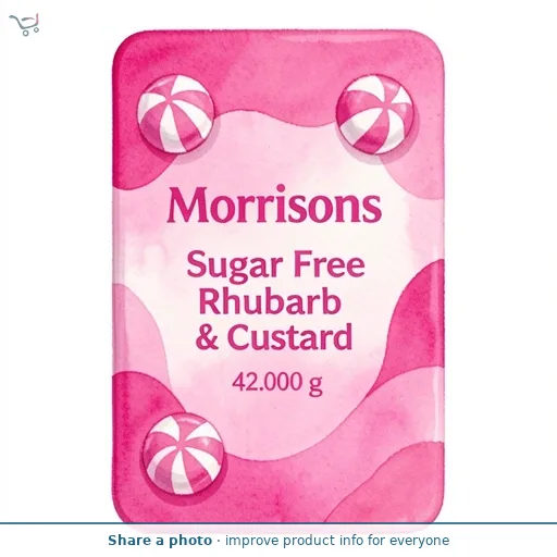 Morrisons Sugar Free Rhubarb & Custard 42g
