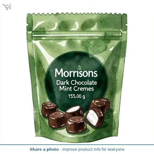 Morrisons Dark Chocolate Mint Cremes 155g