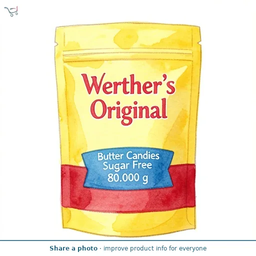 Werther's Original Butter Candies Sugar Free 80g