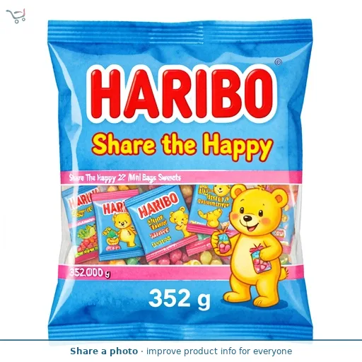 Haribo Share the Happy Mini Bag Multipack Sweets 352g