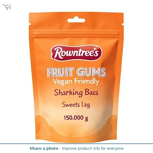 Rowntree's Fruit Gums Vegan Friendly Sweets Sharing Bag 