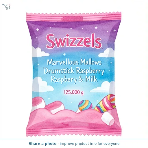 Swizzels Marvellous Mallows Drumstick Raspberry & Milk 125g