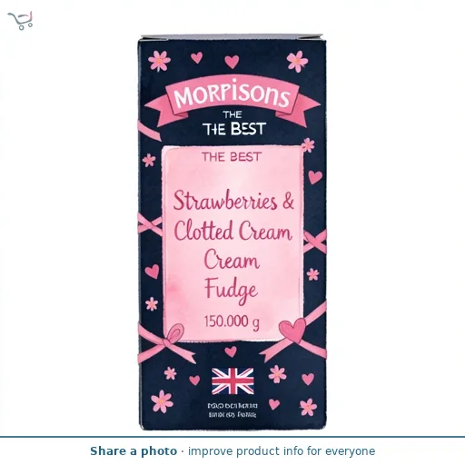 Morrisons The Best Strawberries & Clotted Cream Fudge   150g