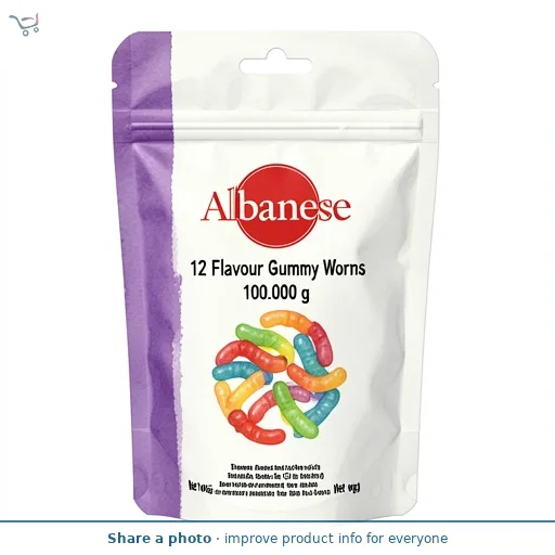 Albanese 12 Flavour Gummy Worms   100g