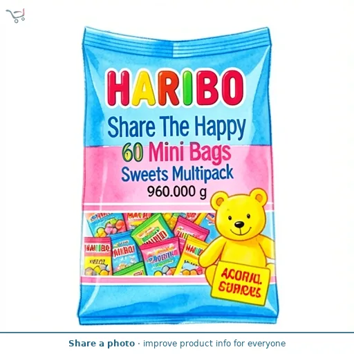 Haribo Share The Happy 60 Mini Bags Sweets Multipack