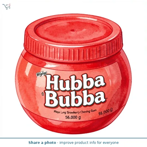 Wrigleys Hubba Bubba Mega Lang Strawberry Chewing Gum   56g