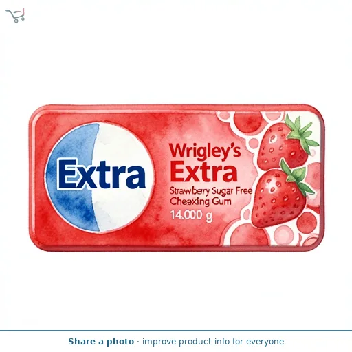 Wrigley's Extra Strawberry Sugar Free Chewing Gum   14g