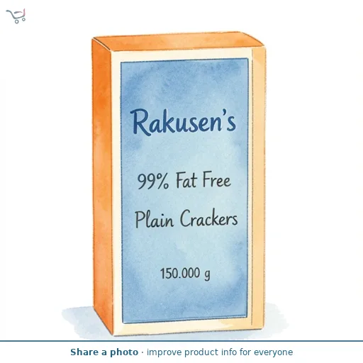 Rakusen's 99% Fat Free Plain Crackers 