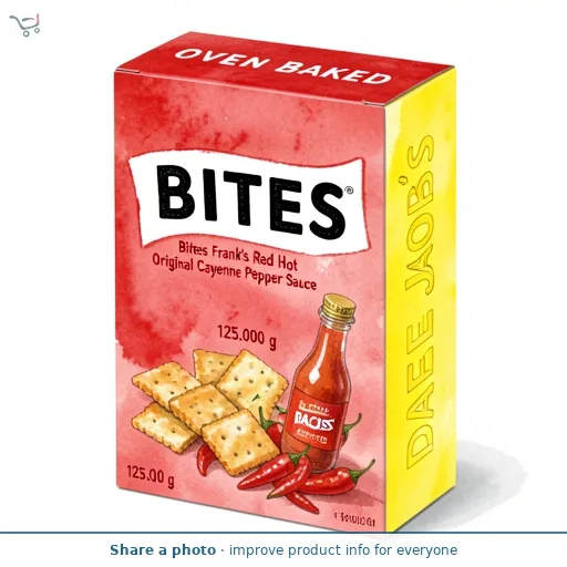 Jacob's Bites Frank's Red Hot Original Cayenne Pepper Sauce 125g