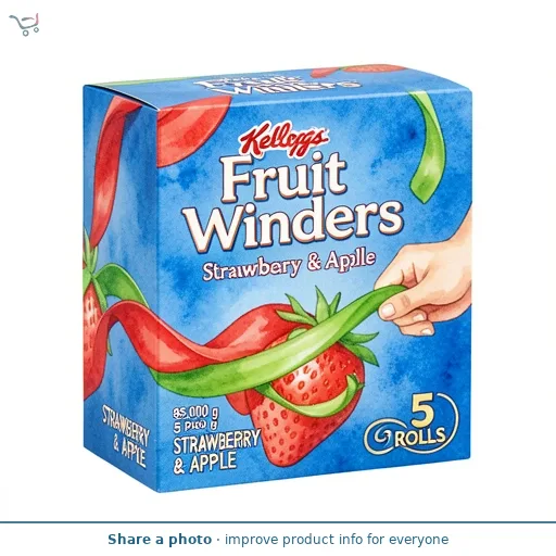 Kelloggs Fruit Winders Rolls Strawberry & Apple 5 Pack
