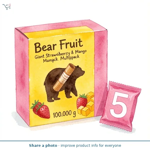 Bear Fruit Giant Strawberry & Mango Multipack