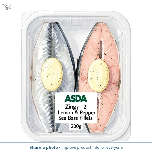 ASDA Zingy 2 Lemon & Pepper Sea Bass Fillets